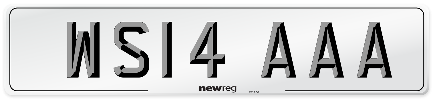 WS14 AAA Number Plate from New Reg
